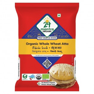 Organic Whole Wheat Atta 1kg | Wheat Flour | 24 Mantra