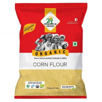 Organic Whole Corn Flour | Makkai ka Atta | 500 gm 24 Mantra