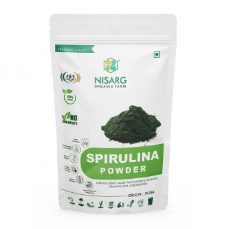 Spirulina Powder 100gm | Nisarg Organic Farm | Super Food