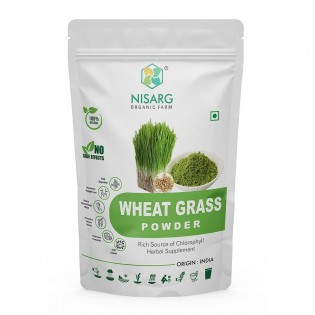 Wheat Grass Powder 100 gm | Nisarg Organic Farm | Herbal Supplement